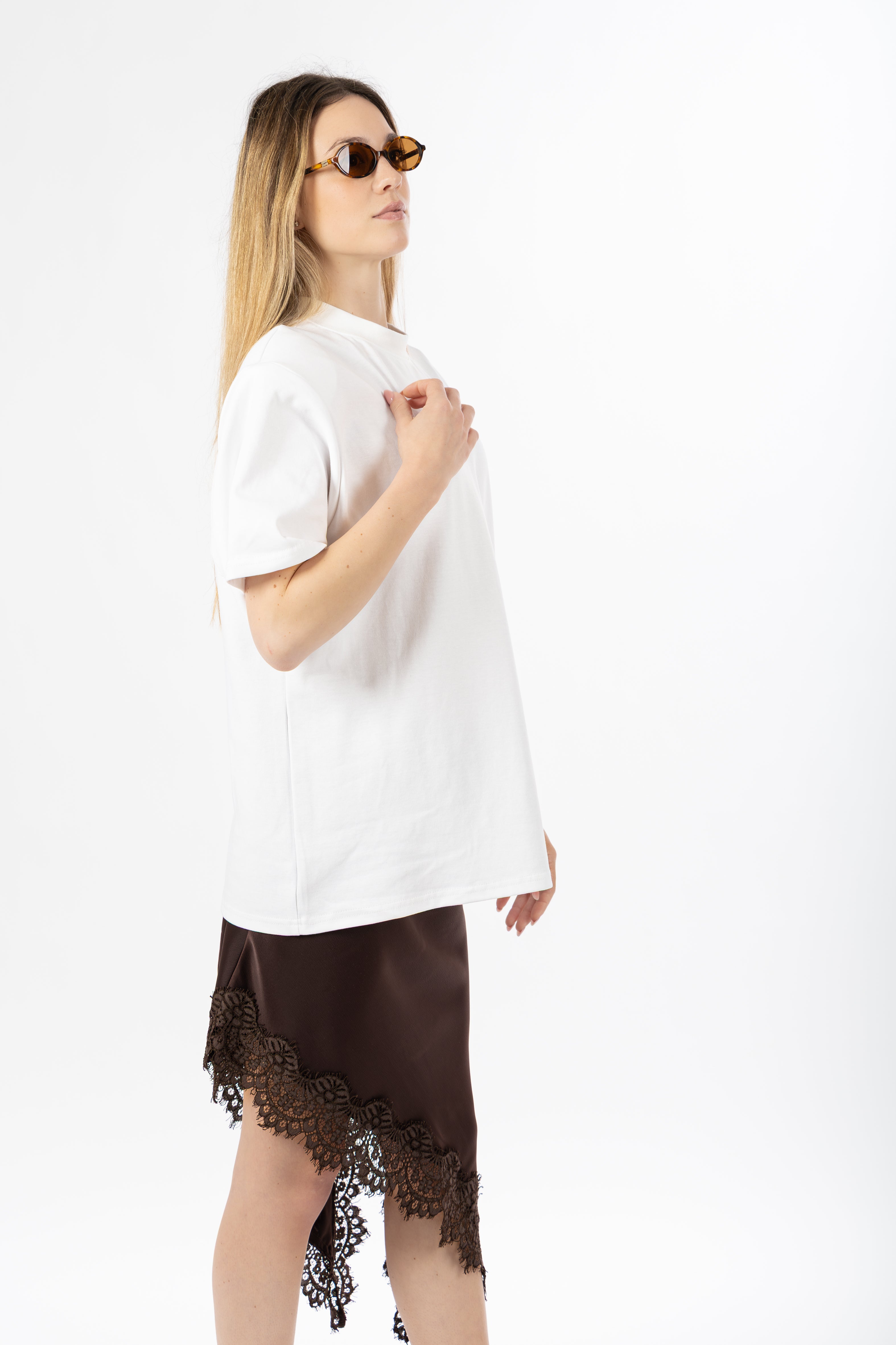 T-shirt spalline bianco