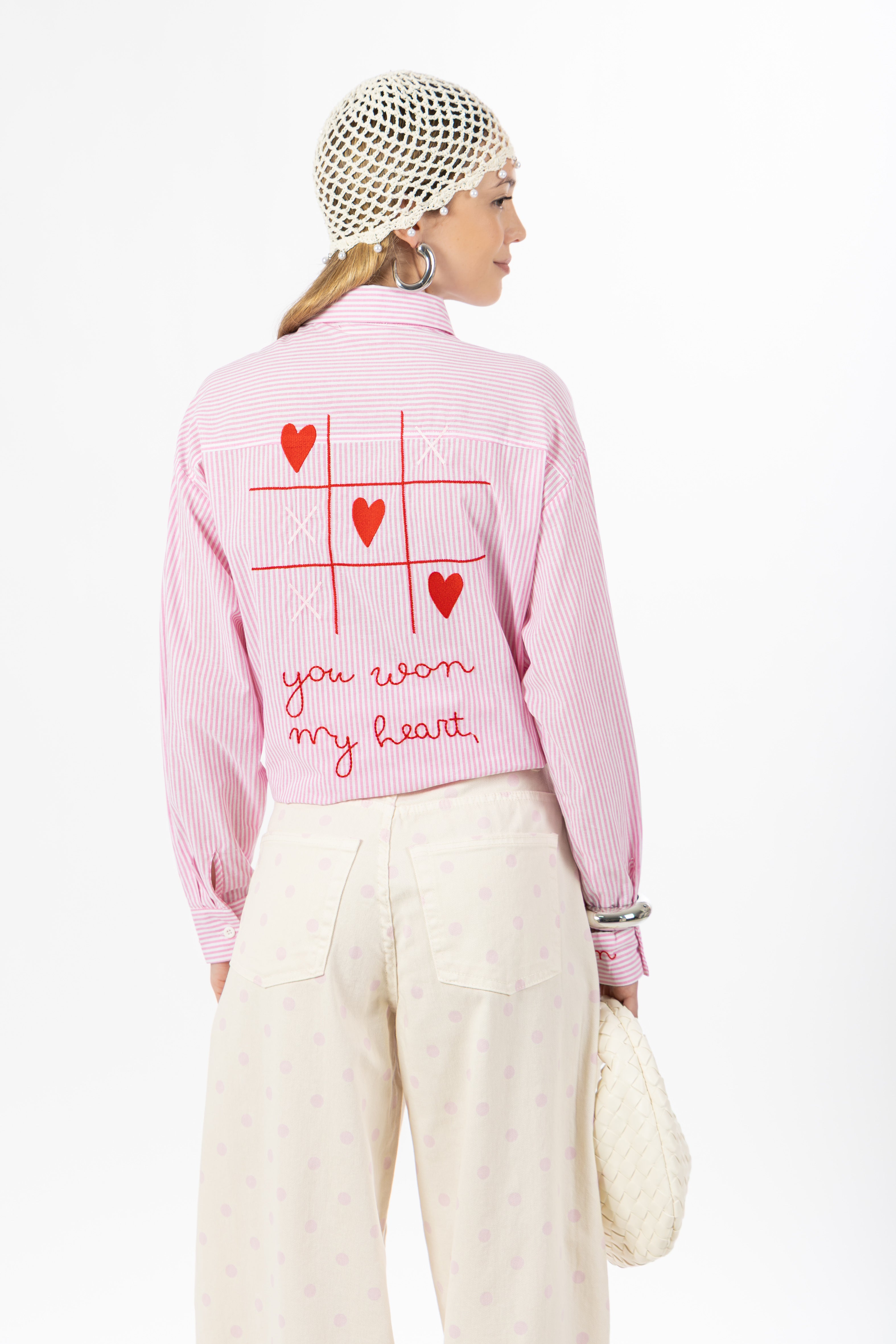 Camicia tris love rosa