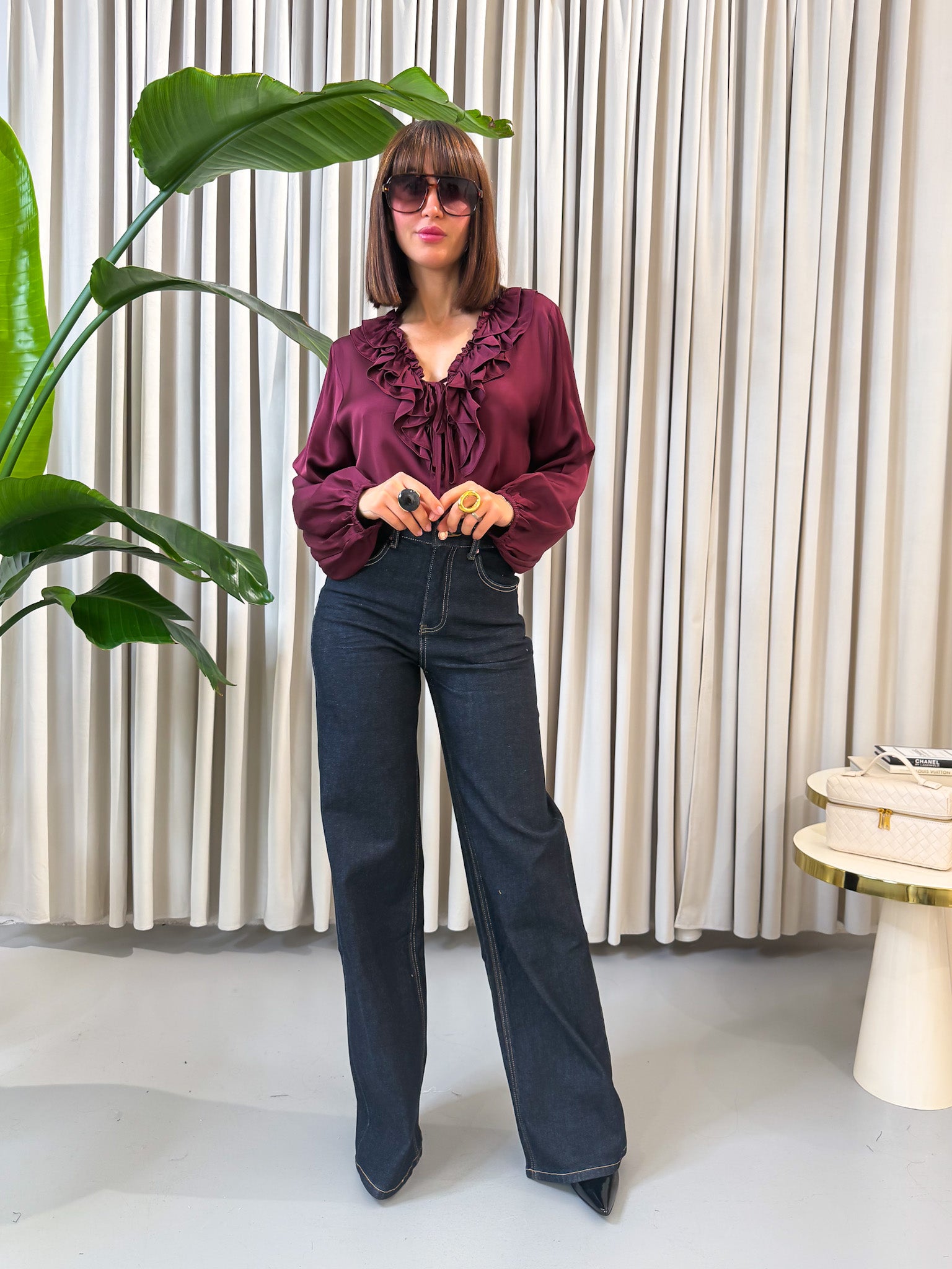 Blusa bordeaux