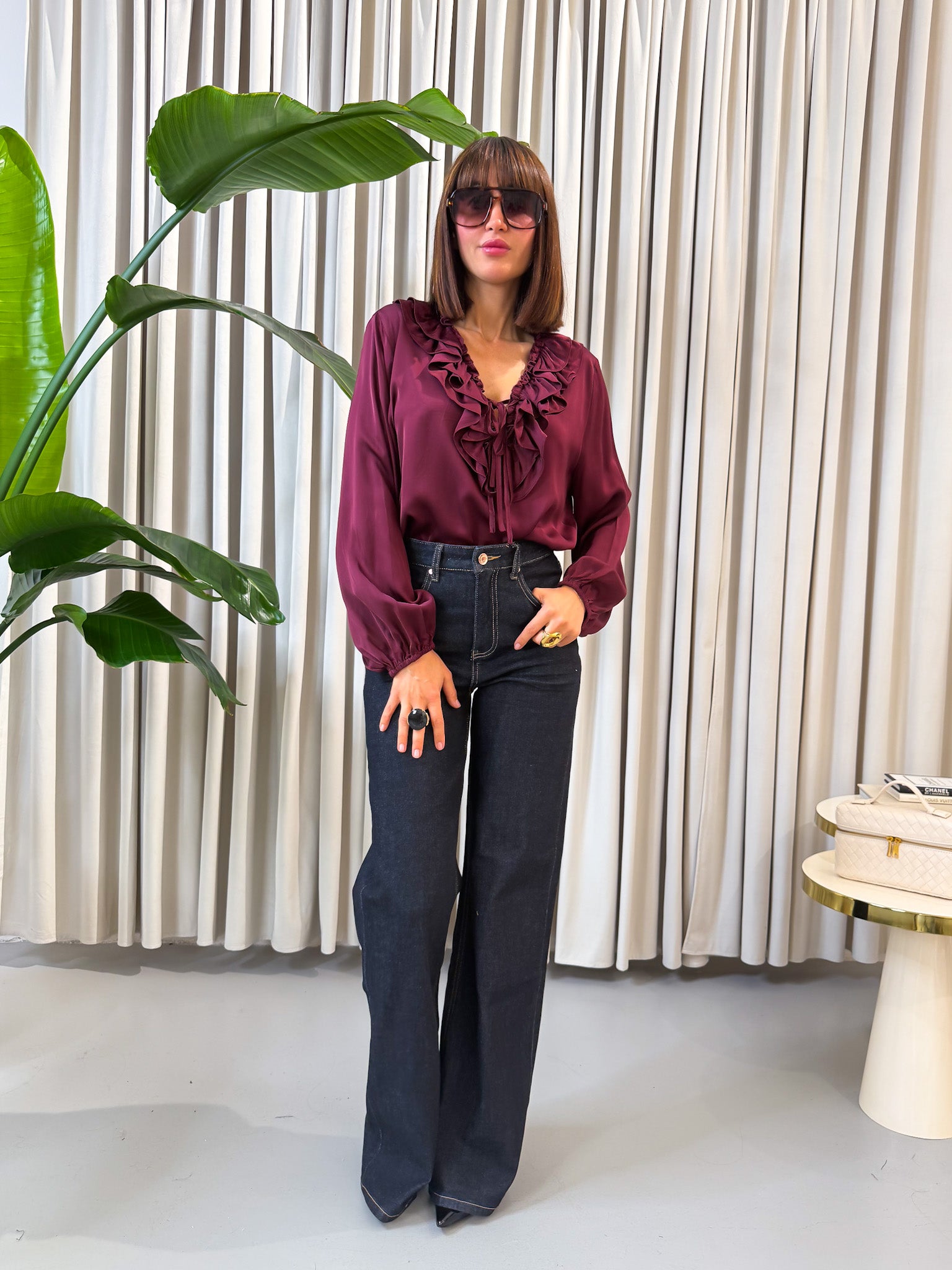 Blusa bordeaux