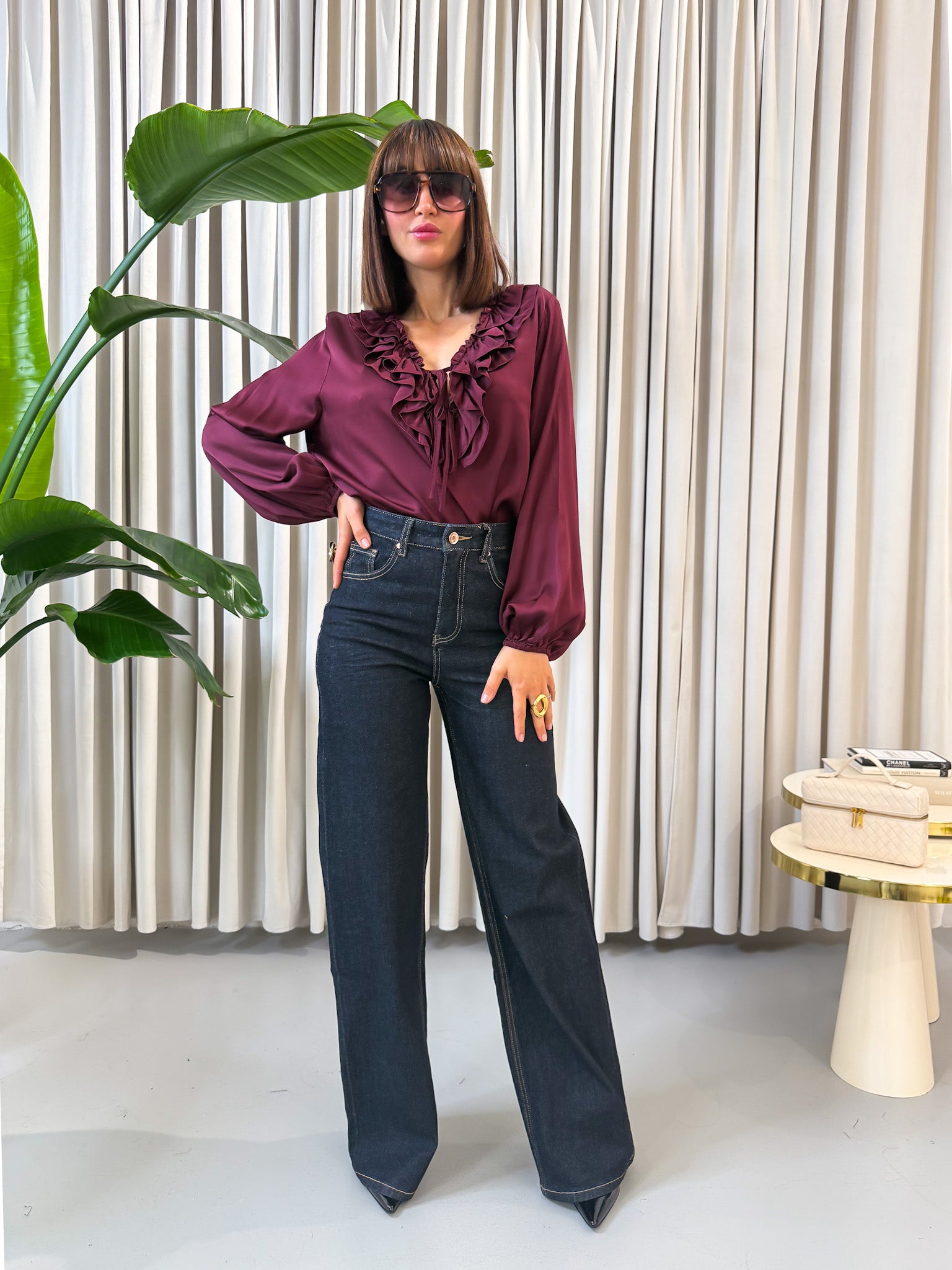 Blusa bordeaux