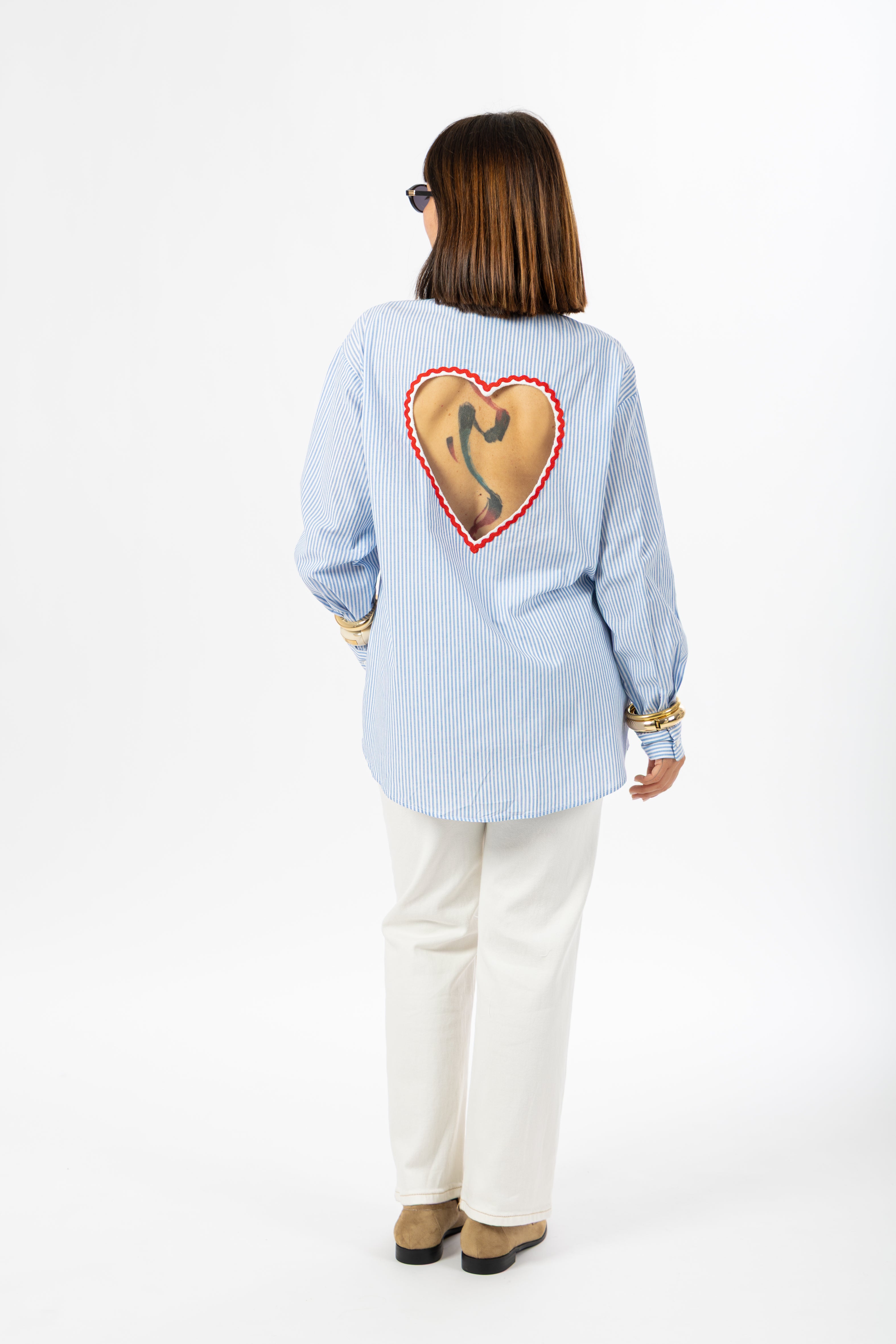Camicia azzurra cuore