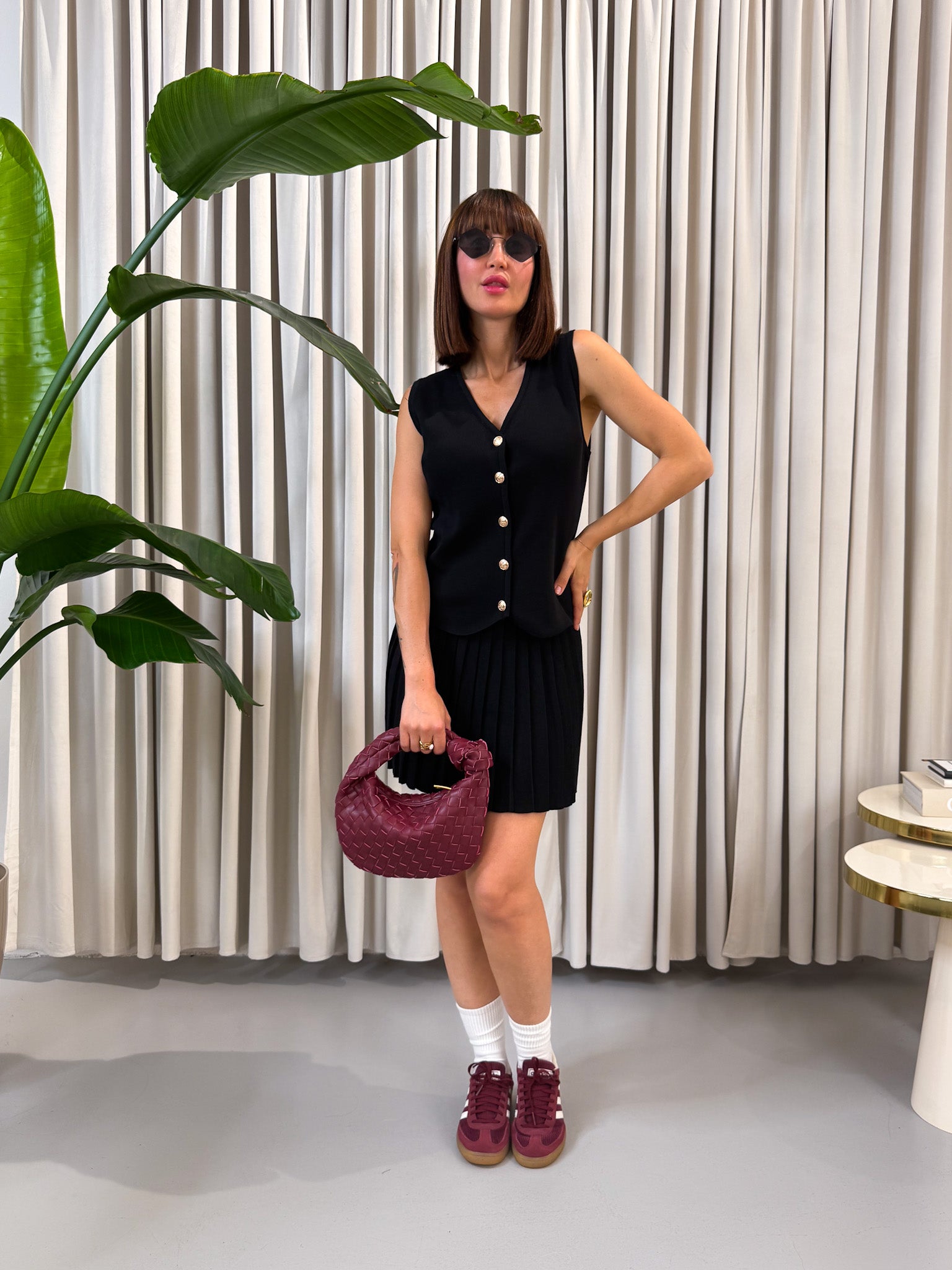 Coordinato gilet e minigonna