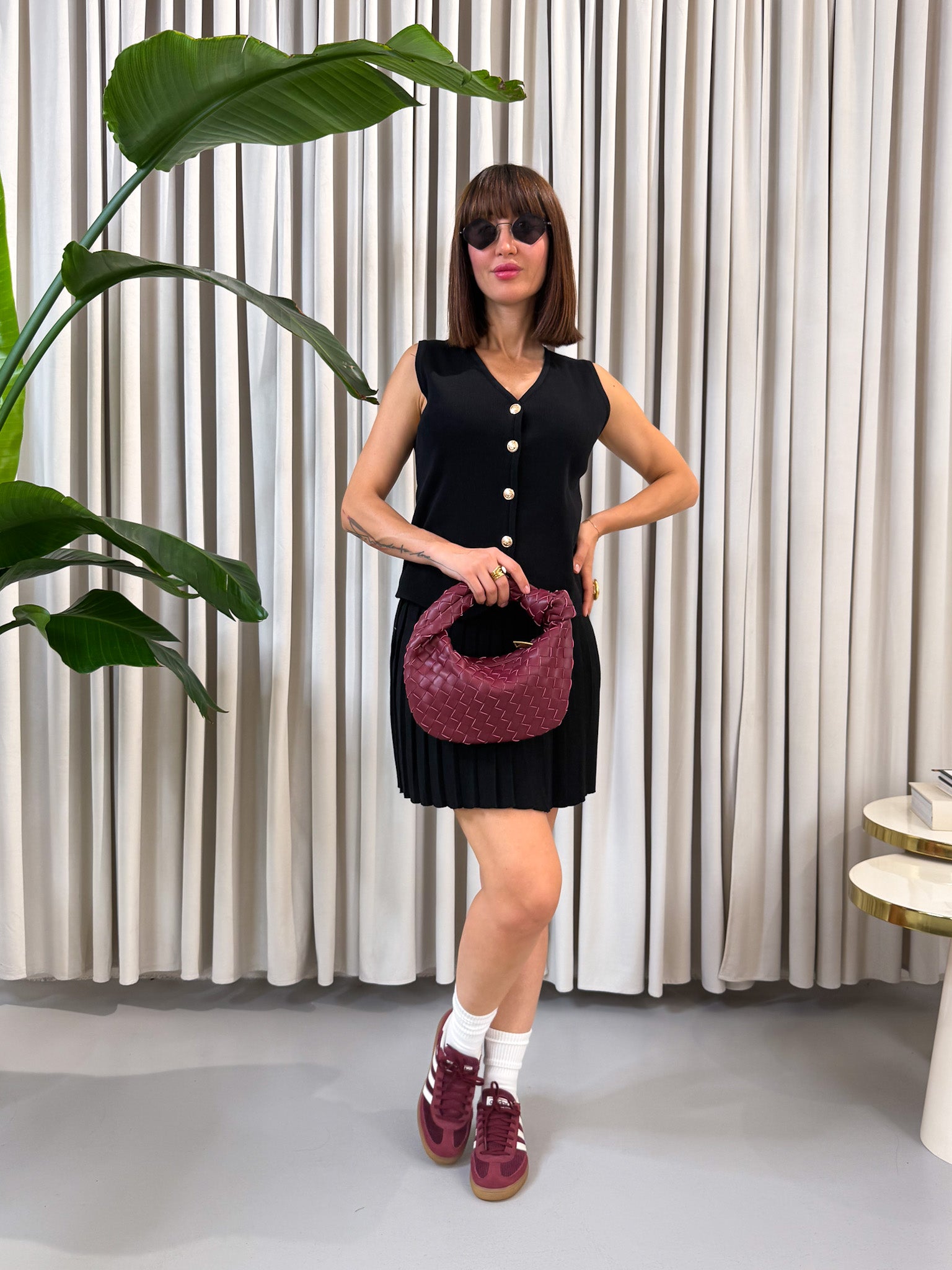 Coordinato gilet e minigonna