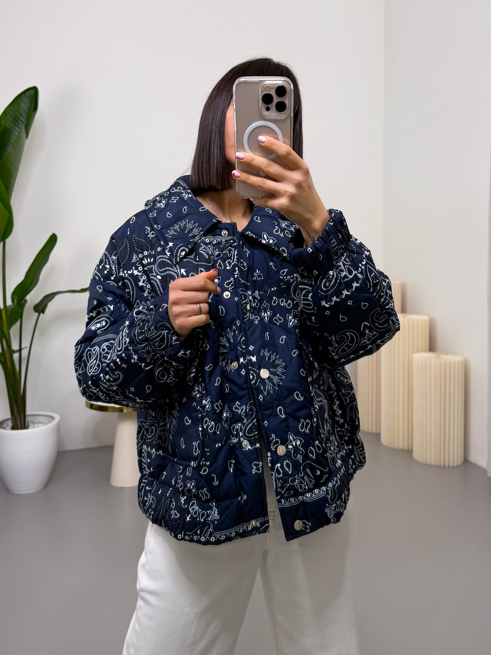 Piumino bandana blu