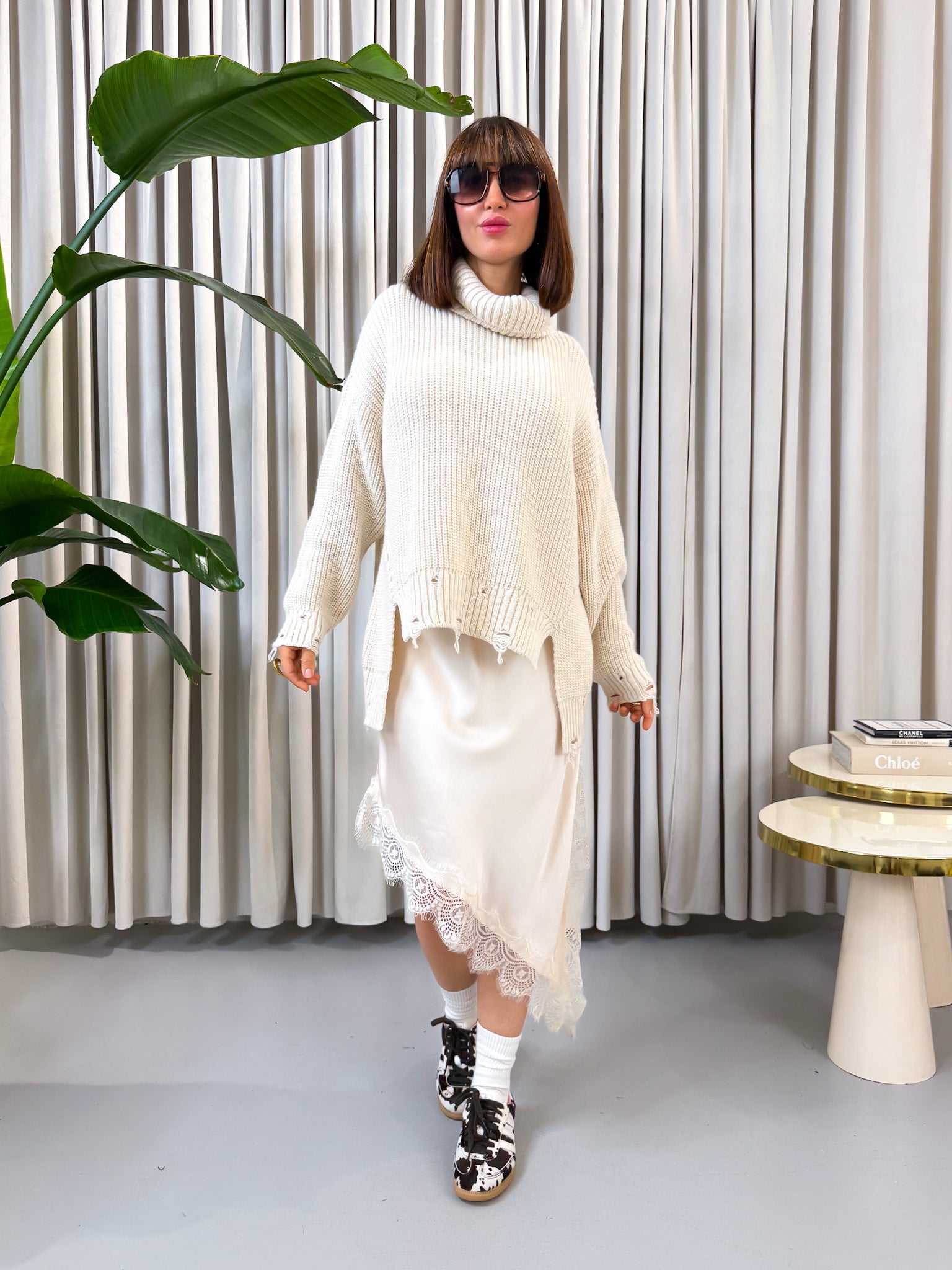Sottoveste pizzo burro