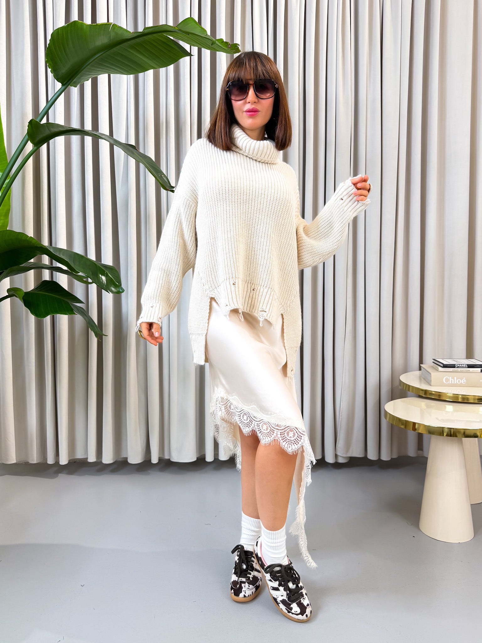 Sottoveste pizzo burro