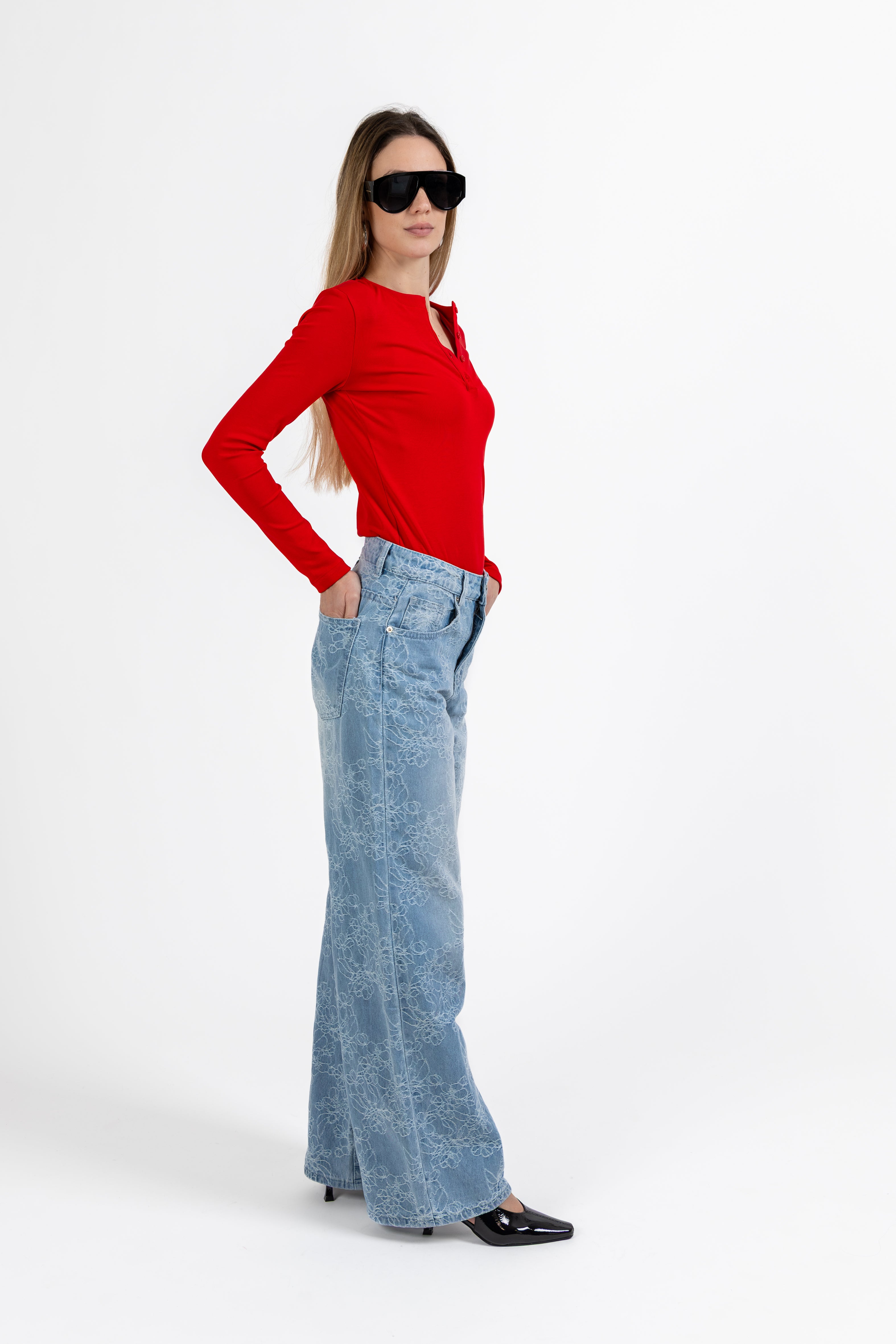 Jeans ricami