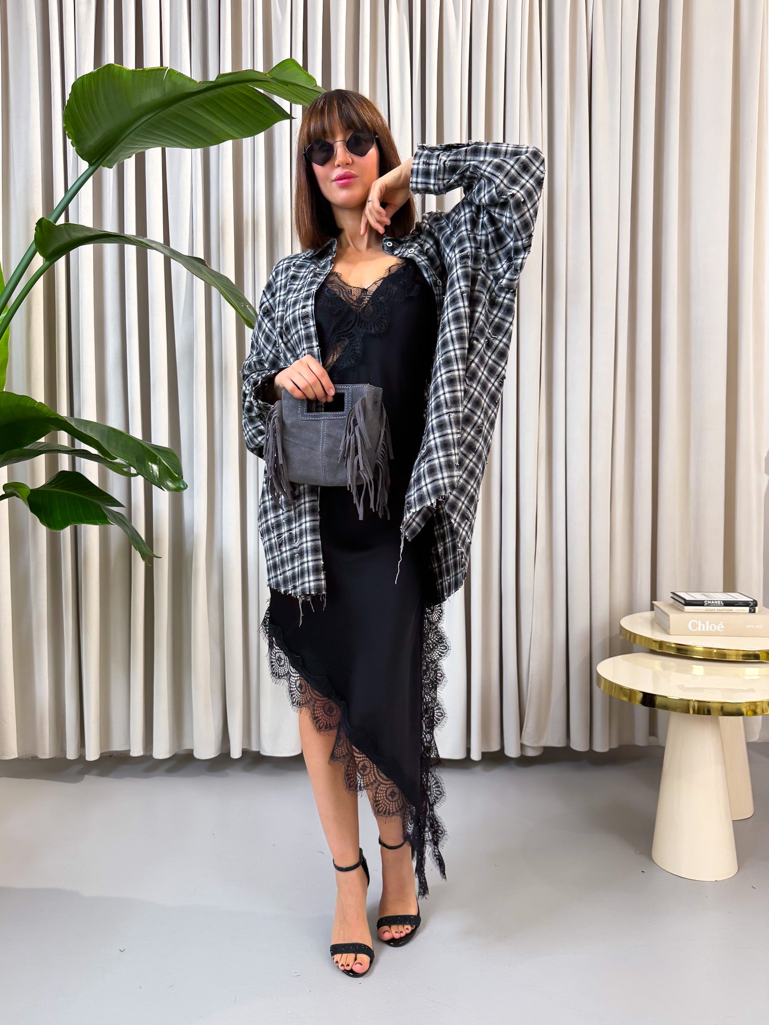 Sottoveste pizzo nero