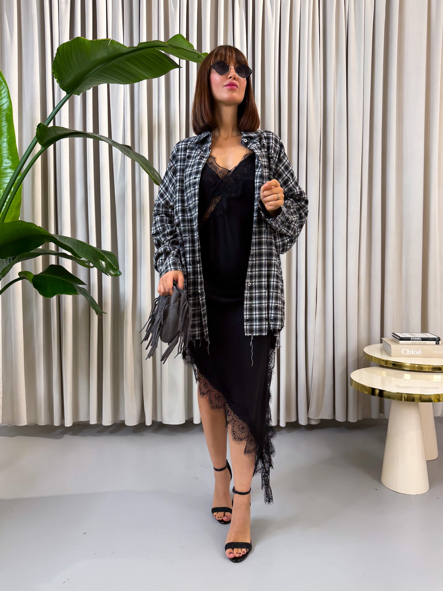 Sottoveste pizzo nero