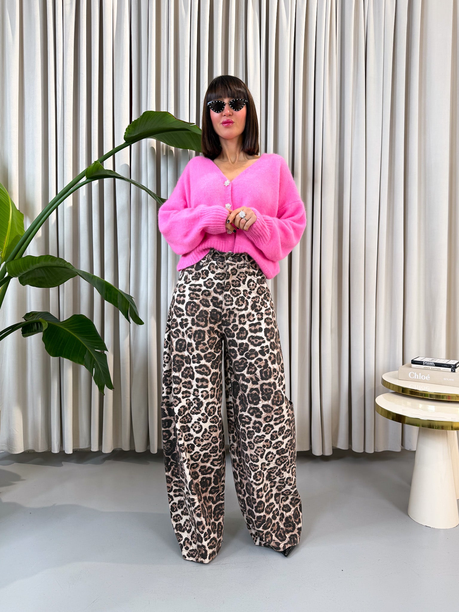 Cardigan alpaca fucsia