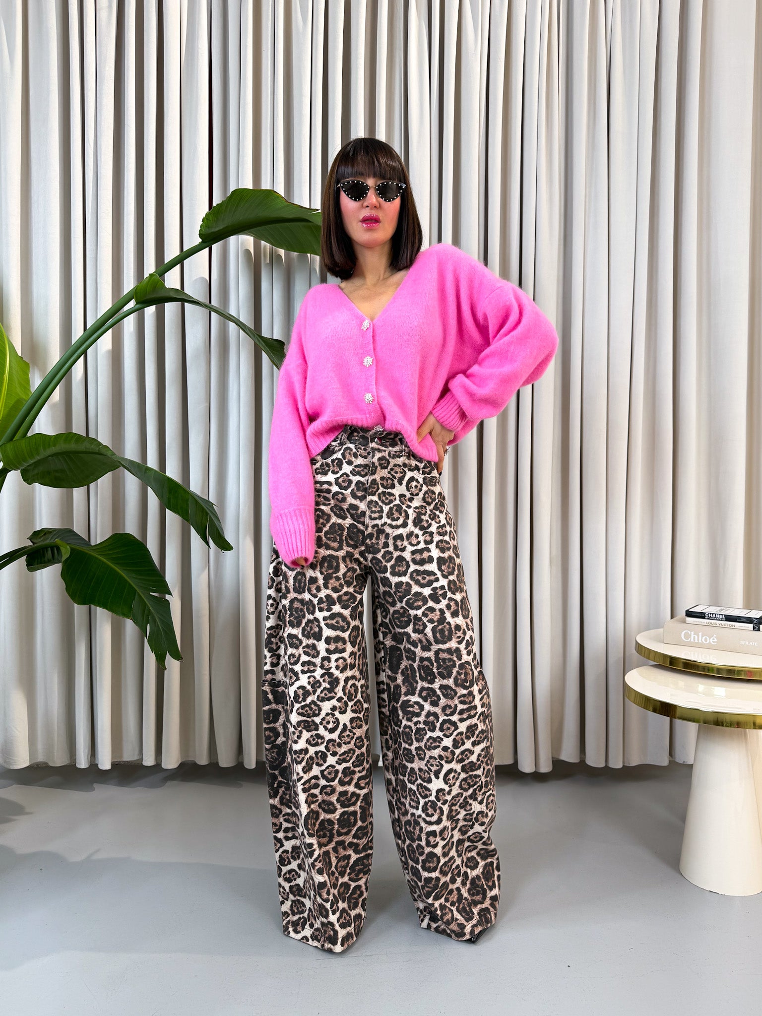 Cardigan alpaca fucsia