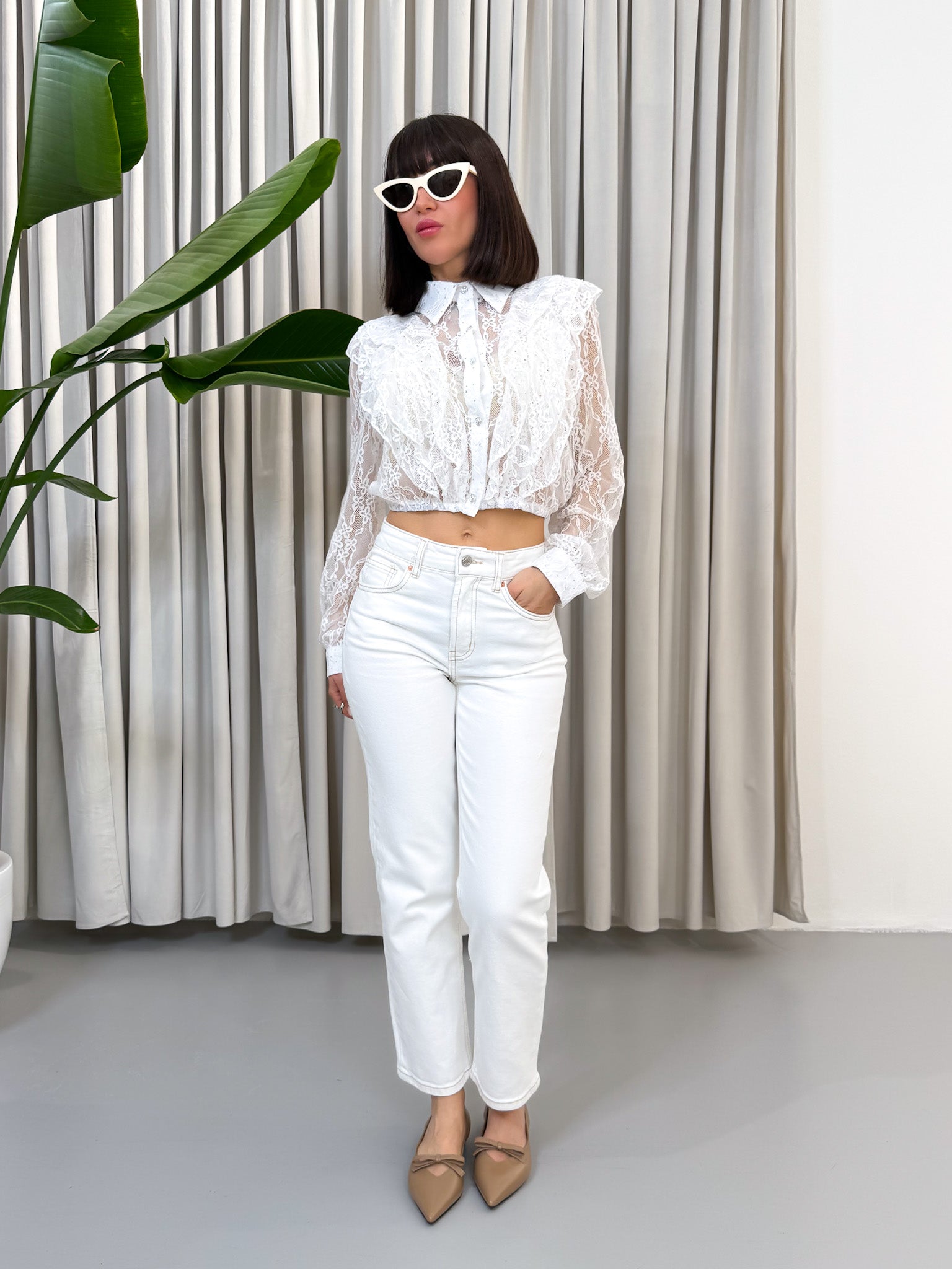 Jeans bianco regular fit