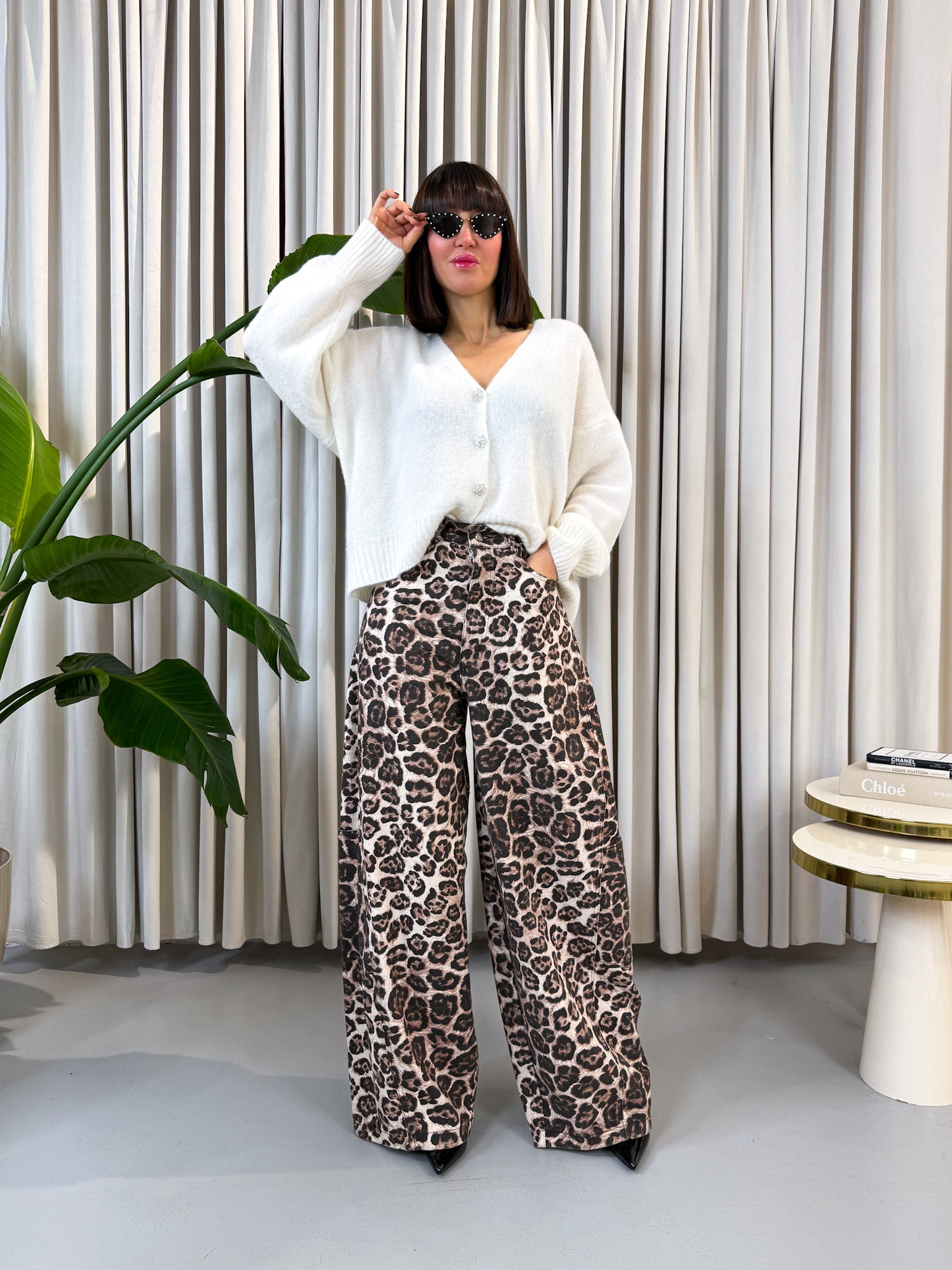 Cardigan alpaca bianco