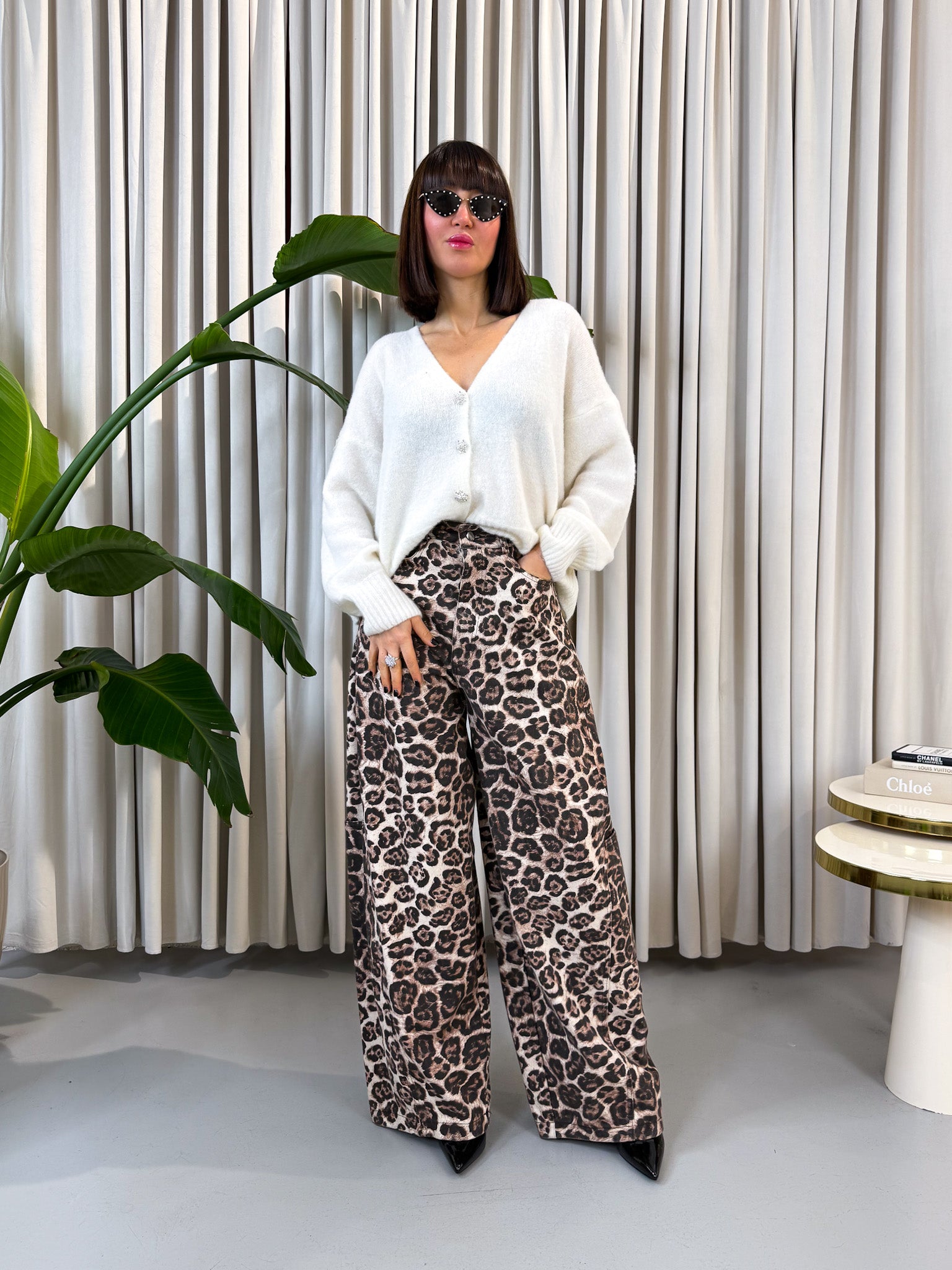 Cardigan alpaca bianco