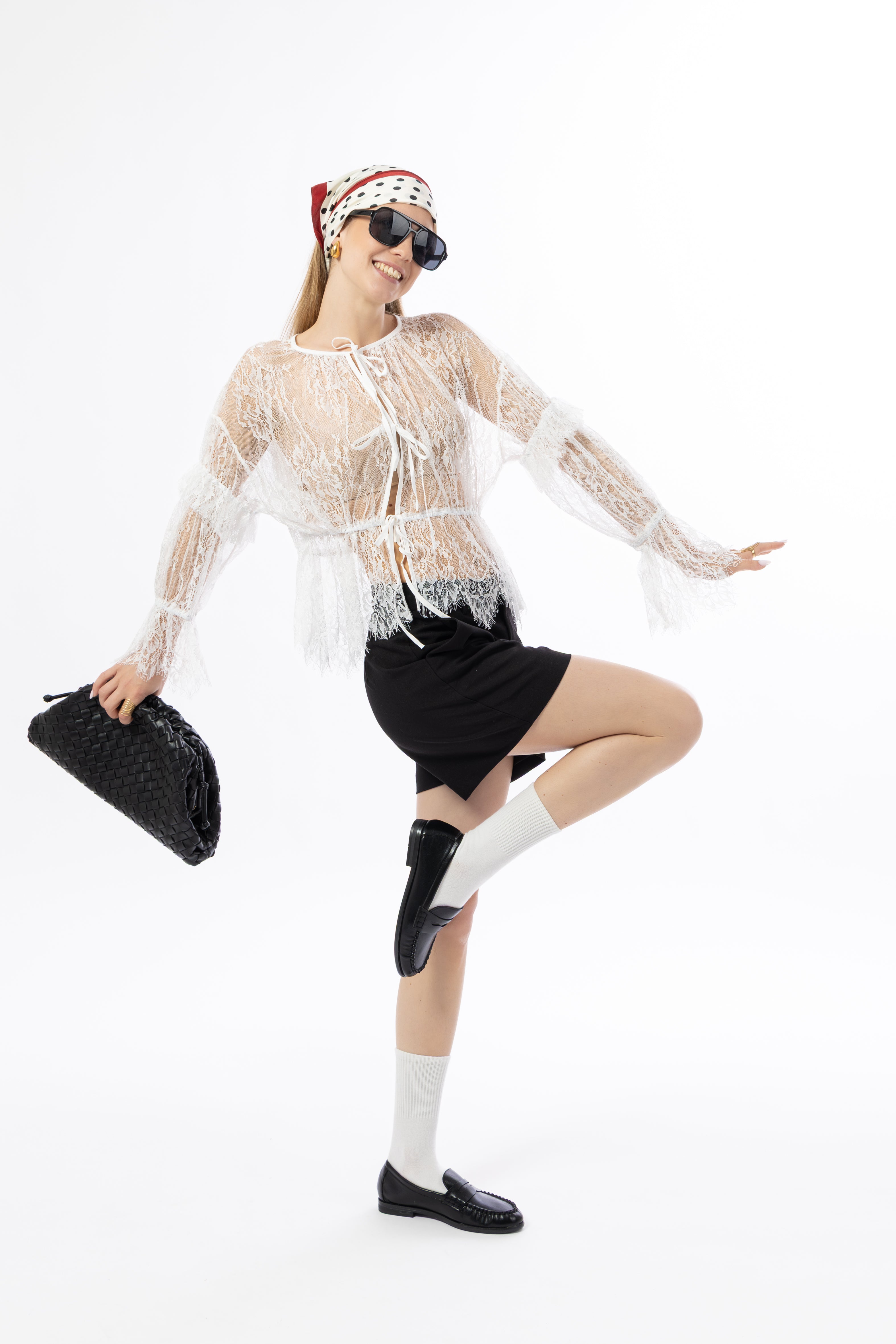 Blusa pizzo bianco