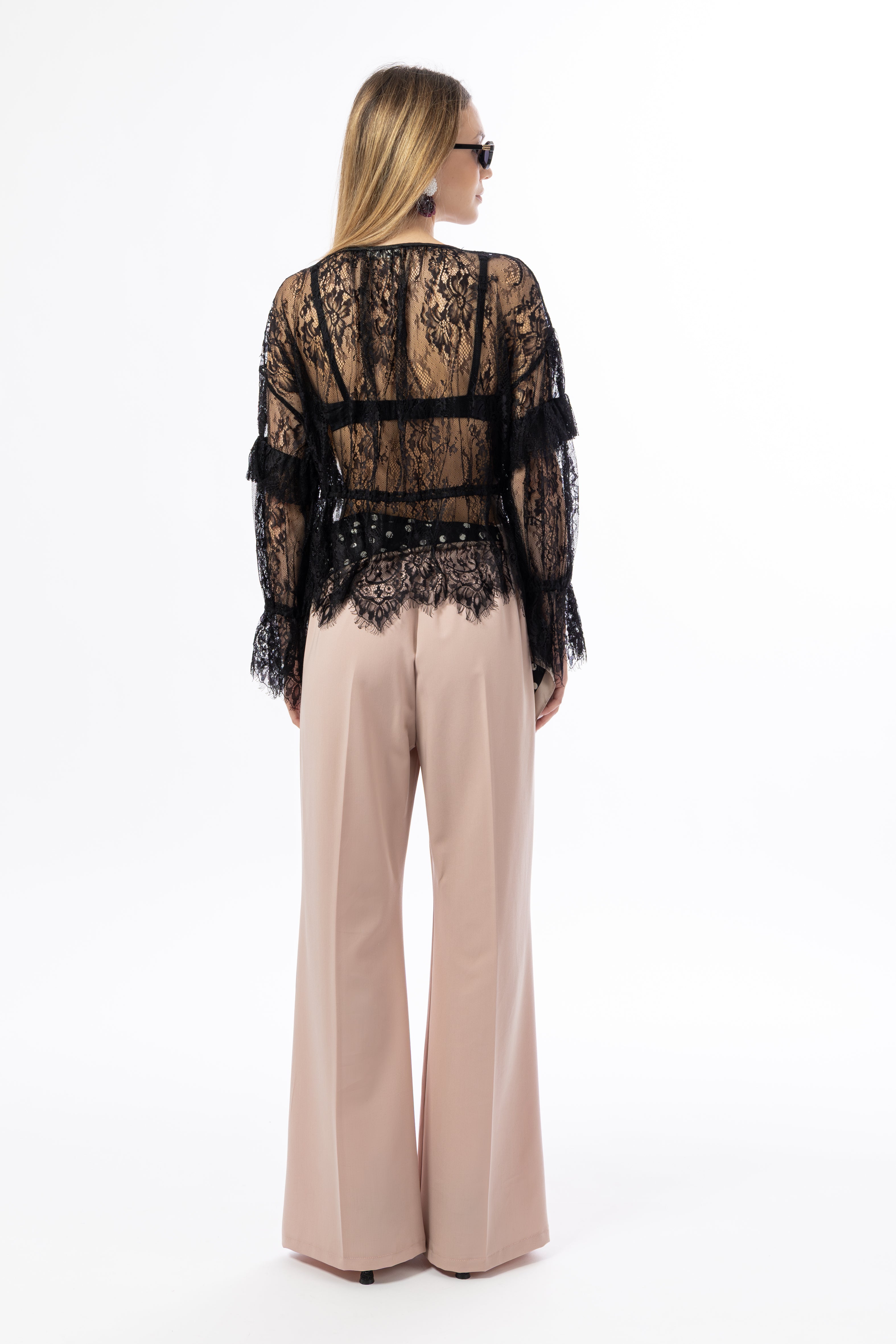 Pantalone sartoriale cipria