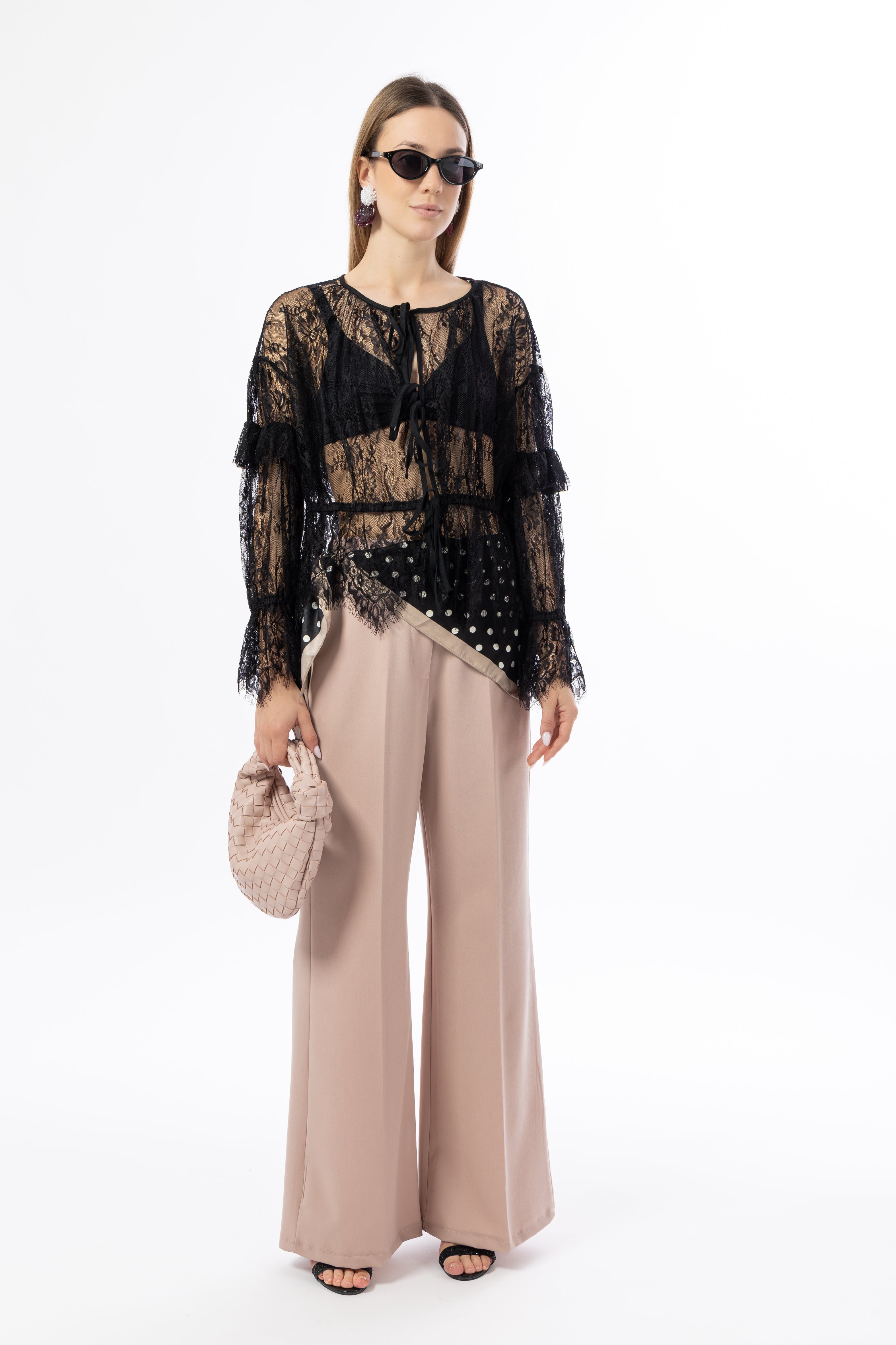 Blusa pizzo nero
