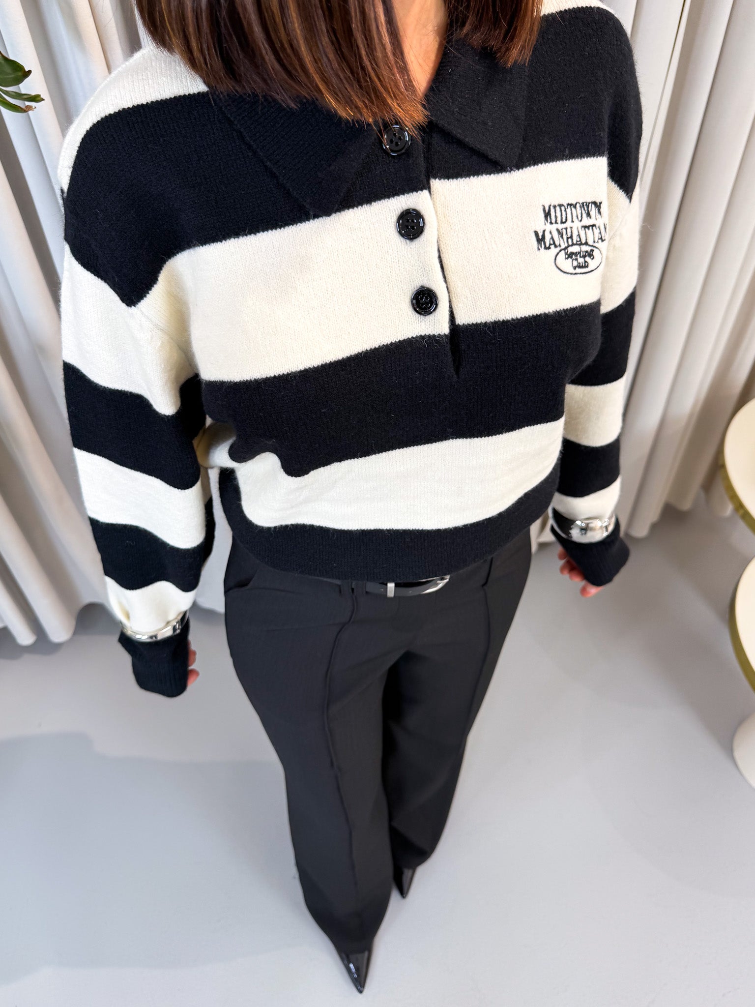 Pantalone a palazzo nero