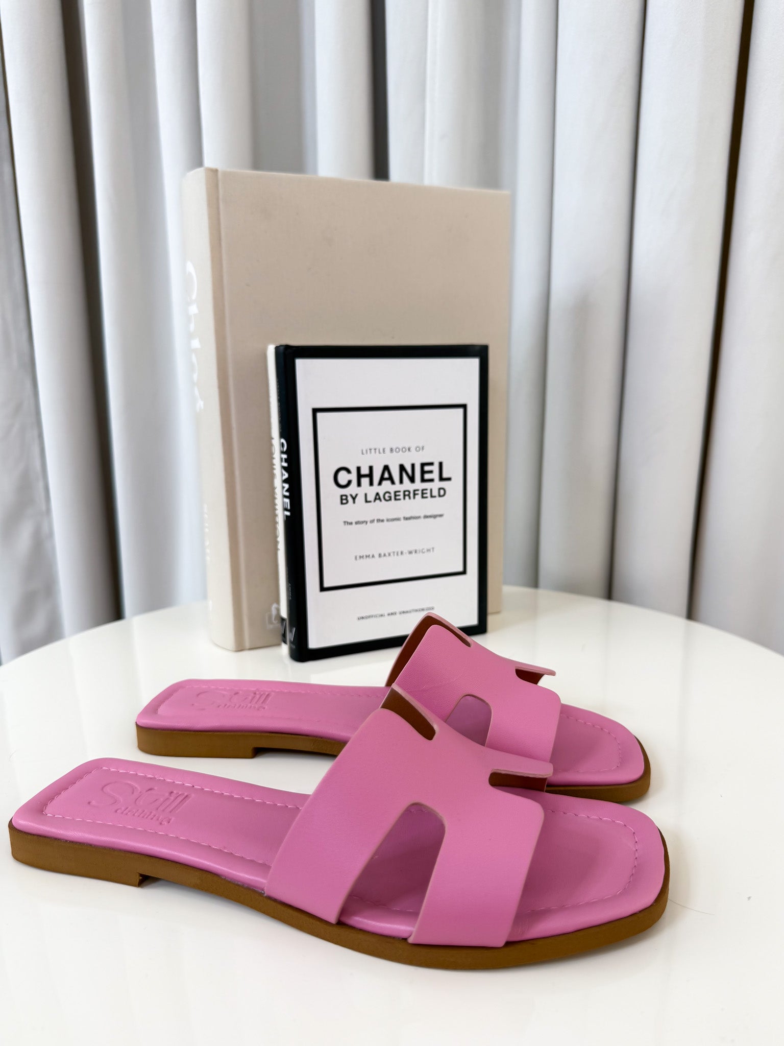 Ciabattina in pelle rosa