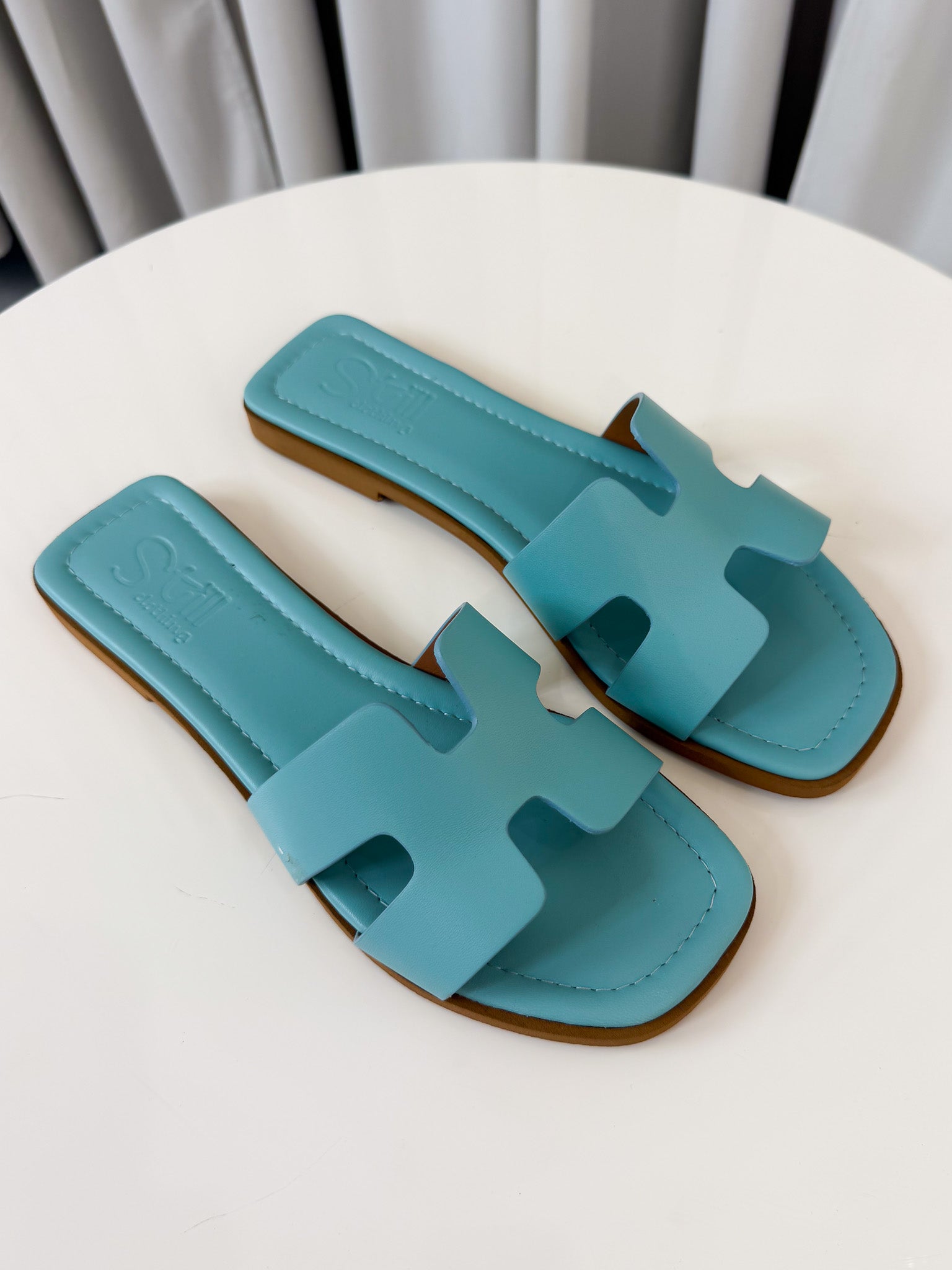 Ciabattina in pelle tiffany