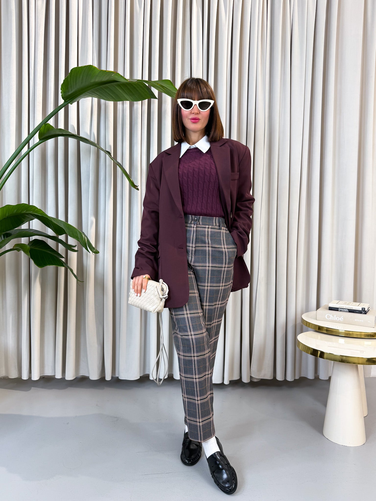 Blazer over bordeaux