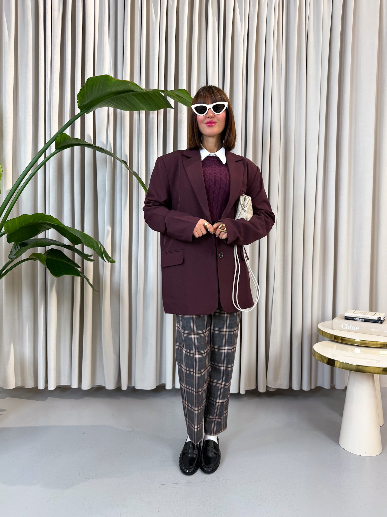 Blazer over bordeaux