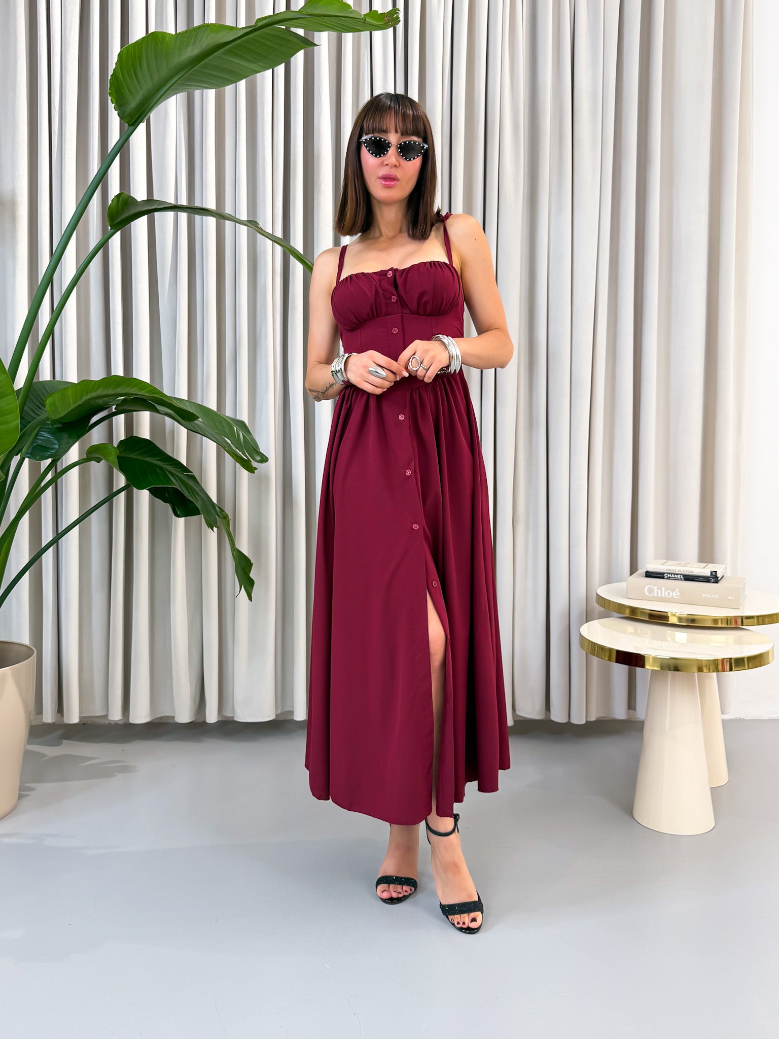 Abito midi Rosy