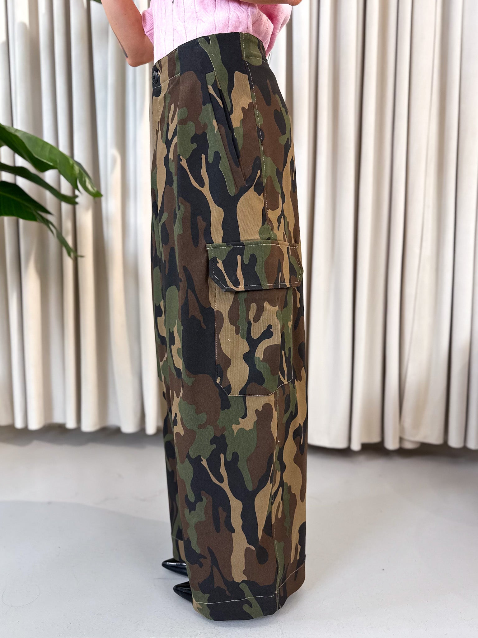 Pantalone balloon mimetico