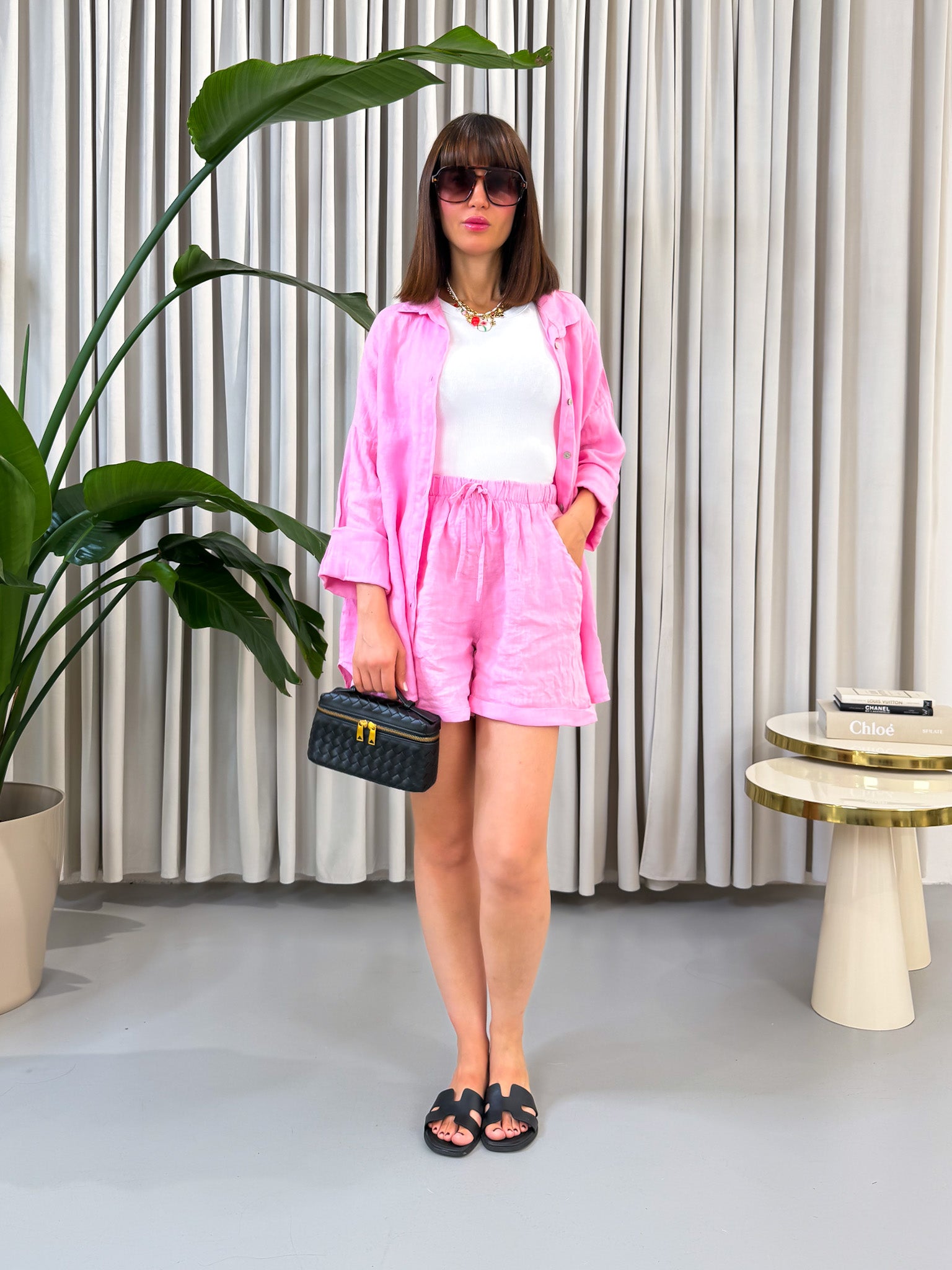 Camicia over in lino