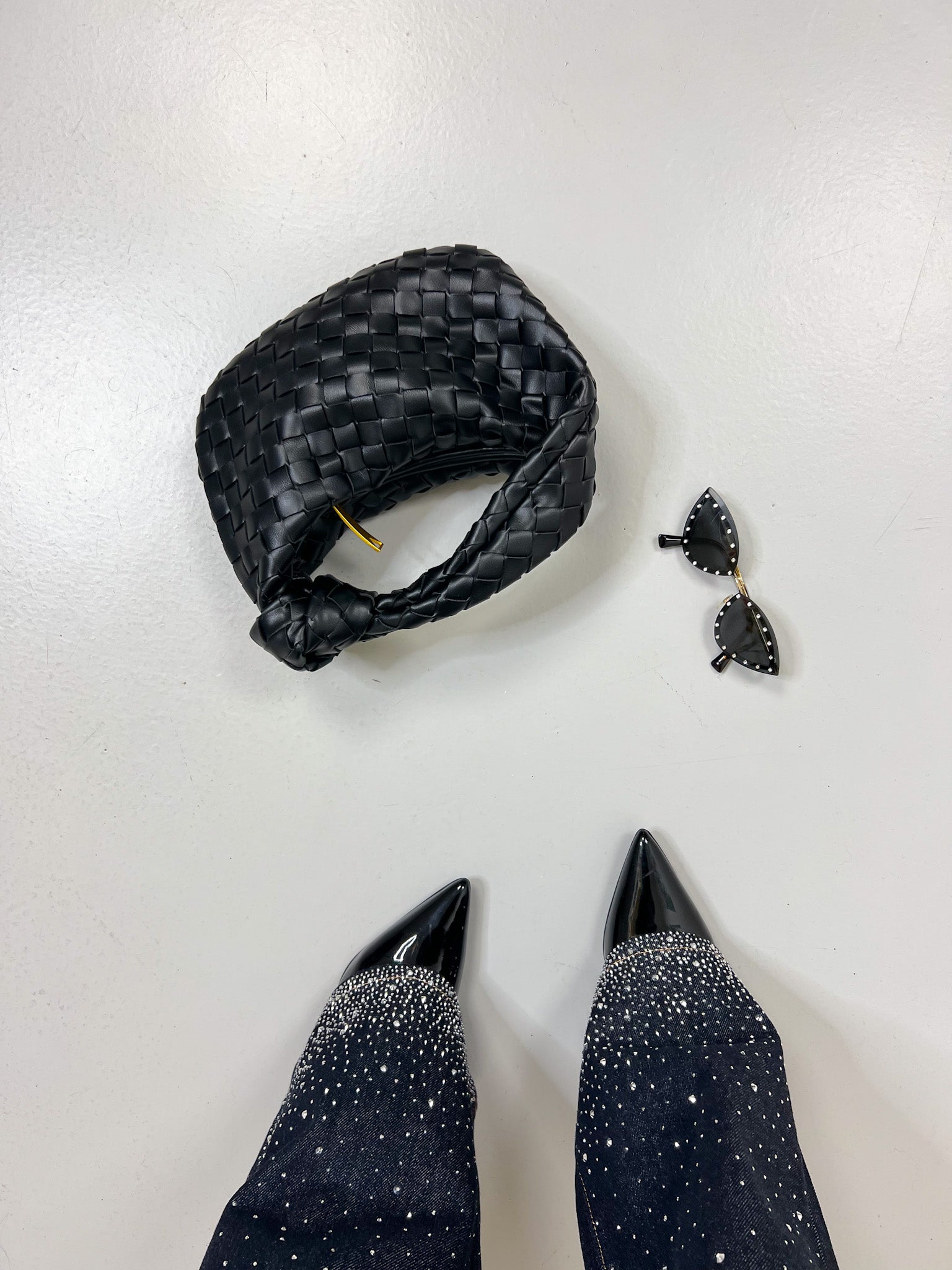 Borsa Tess mini intrecciata