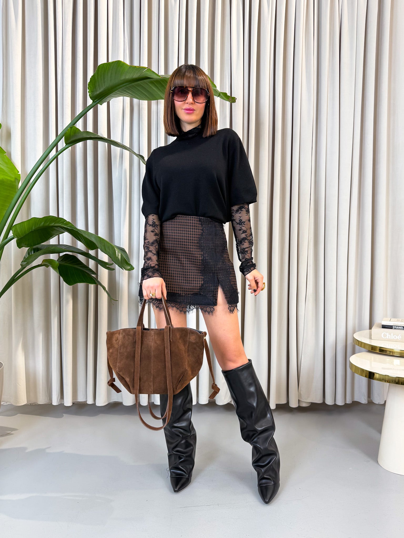 Minigonna pied de poule