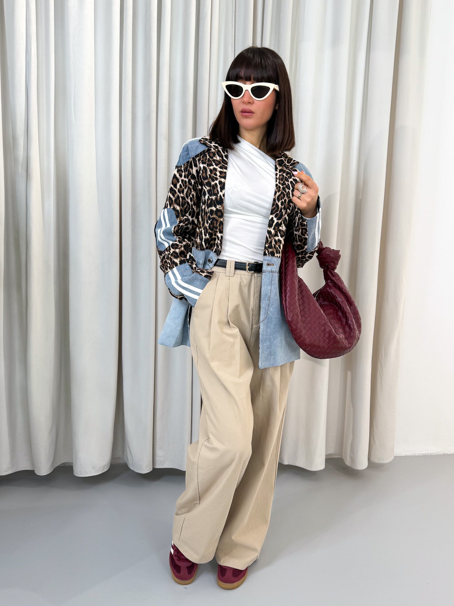Pantalone sartoriale beige